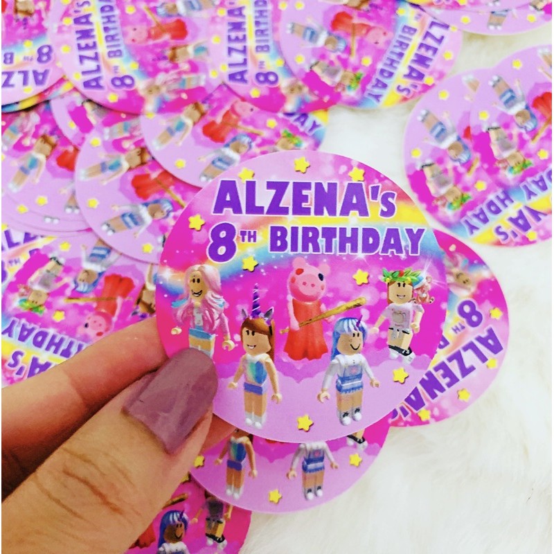 Ro blox Girl Pink Sticker Pudding / Bento / ของที่ระลึก / ทัมเพ็ง / กระเช้า