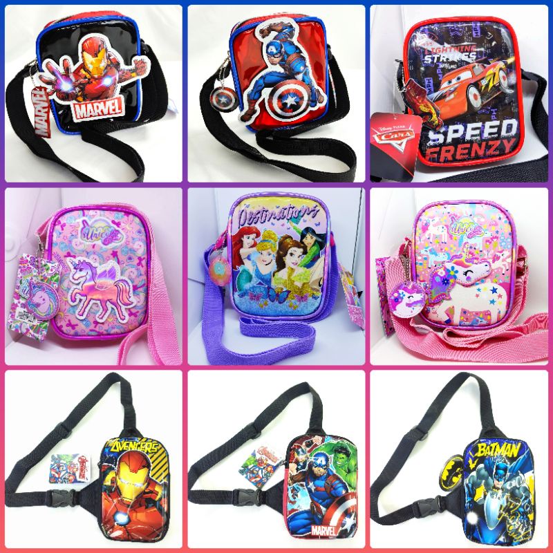 ลิขสิทธิ์แท้ กระเป๋าสะพายข้าง กระเป๋าคาดอก สำหรับเด็ก Marvel Disney (ลิขสิทธิ์แท้)