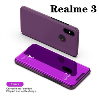 เคสเปิดปิดเงา Case Realme 3 เคสเรียวมี เคสกันกระแทก เคสตั้งได้ เคสฝาเปิดปิดเงา Smart Case ส่งจากไทย realme3