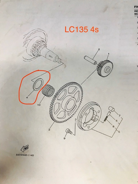 CRANKSHAFT WASHER (90201-25290/256K6) LC135-4/5S Y15ZR SRL110 R15