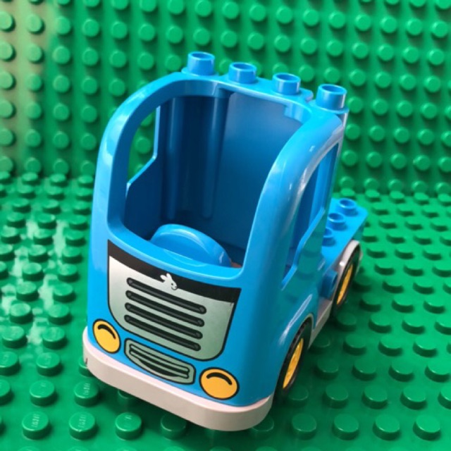 Duplo legoแท้มือสอง**รถบรรทุกคันใหญ่สีฟ้า**ถอดโครงรถกับล้อได้