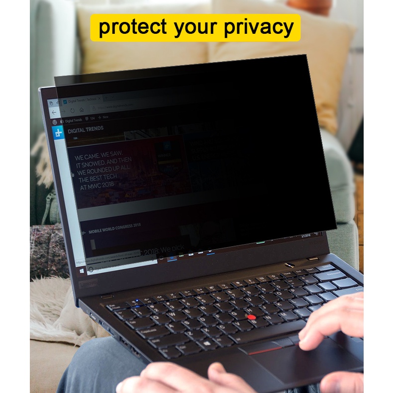 Privacy Screen 15.6 "14 13.3 21.5 24" นิ้ว "ความเป็นส่วนตัวกรองหน้าจอป้องกันสายลับคอมพิวเตอร์แล็ปท็อปตรวจสอบฟิล์มป้องกัน