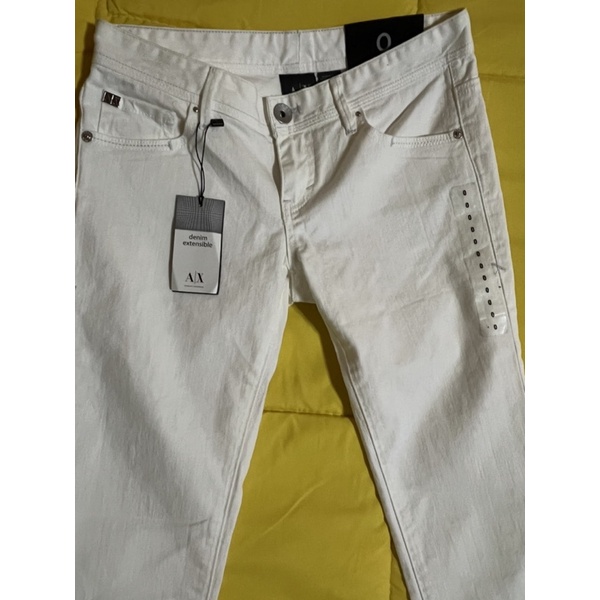 กางเกงยีนส์ สีขาว ยี่ห้อARMANI skinny jean j11