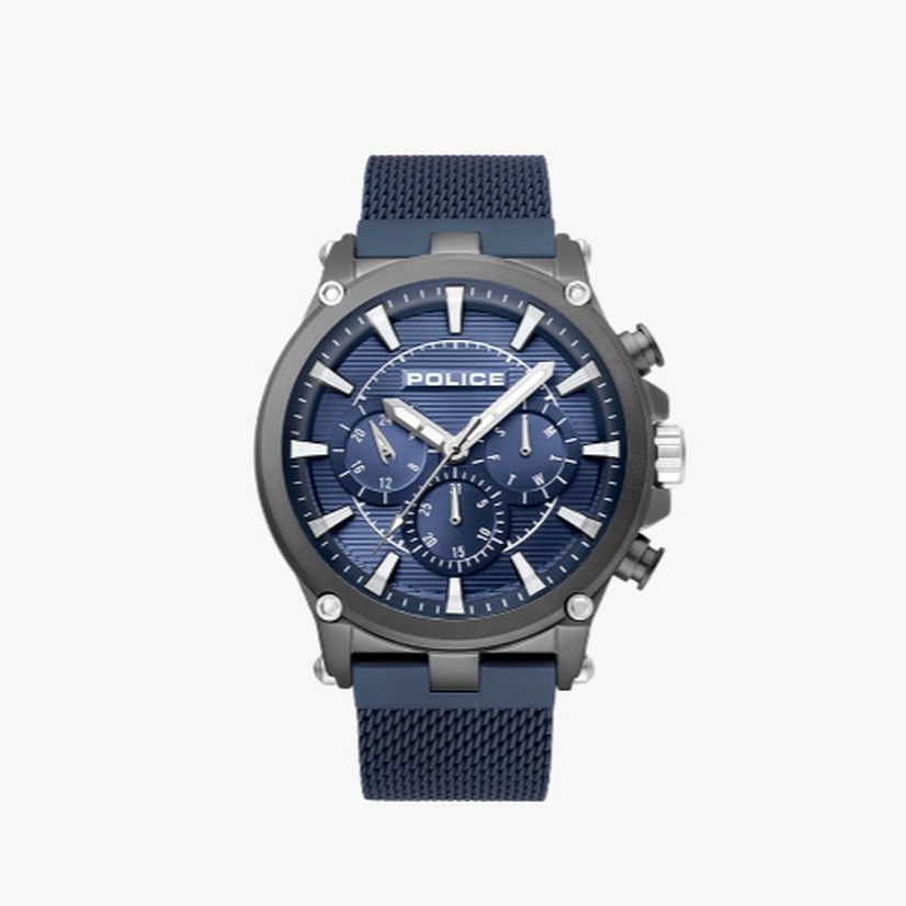 POLICE นาฬิกาข้อมือผู้ชาย Police Multifunction TAMAN blue watch รุ่น PL-15920JSU/03MMBL นาฬิกาข้อมือ