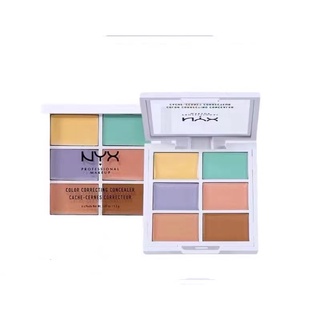 NYX six -color concealer palette 6 -color repair covers dark circles to modify real