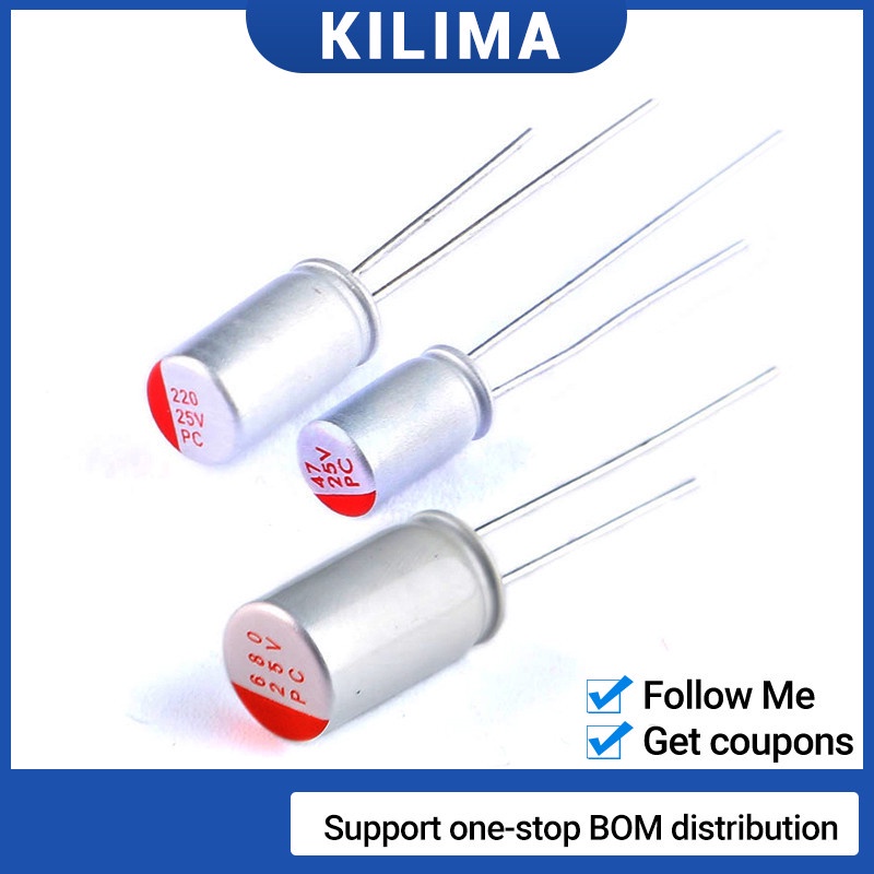 Dip ตัวเก็บประจุไฟฟ้า 24 ค่า 25V 35V 50V 10UF 47UF 100UF 220UF 270UF 330UF 470UF 560UF 680UF 820UF 1