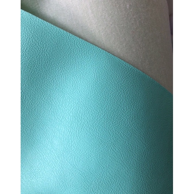 หนังเทียม pvc สีเขียวมิ้น ขนาด50x138ซม.หนา0.7มม.ไม่มีกาว หนังเทียมหุ้มเบาะรถ หนังหุ้มโซฟา หนังหุ้มตู