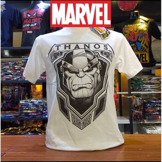 เสื้อยืดMarvel_ลิขสิทธิ์แท้ลายThanosสีขาว(mvx-109)