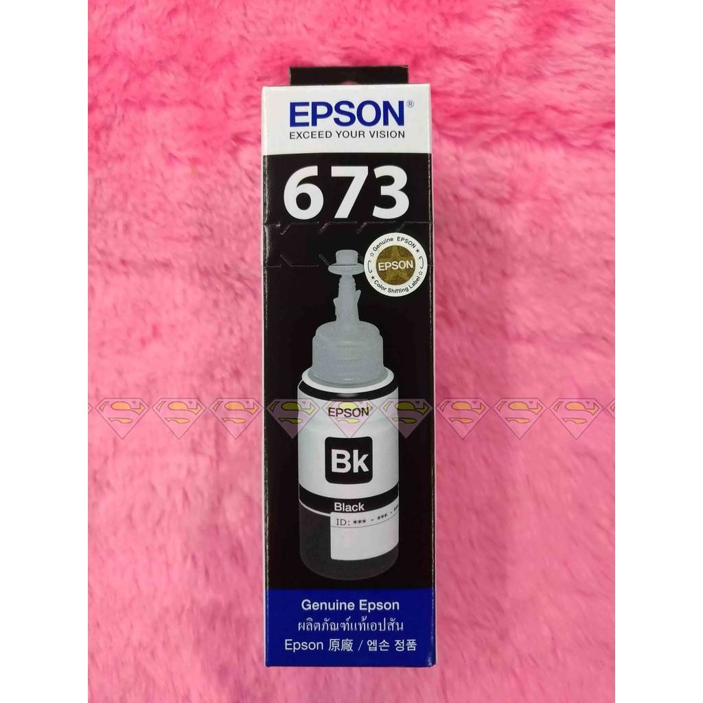 EPSON 673  BLACK สีดำ ของแท้ หมึกปริ้น/หมึกสี/หมึกปริ้นเตอร์/หมึกเครื่องปริ้น