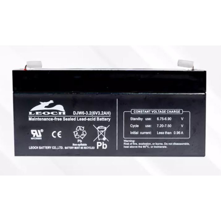 แบตเตอรี่ battery Leoch 6V 3.2A แบตเตอรี่แห้ง