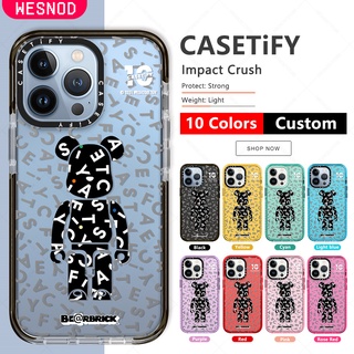 Casetify เคสซิลิโคนนิ่ม แบบใส ลาย Monogram Unity Bearbrick ครบรอบ 10 ปี กันกระแทก สําหรับ IPhone 7 8 Plus 11 12 Pro X Xs Max Xr 13 Mini