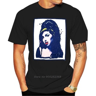 เสื้อยืดผ้าฝ้ายพิมพ์ลายขายดี ใหม่ เสื้อยืดแขนสั้น พิมพ์ลาย Amy Winehouse Amy Winehouse เพ้นท์สี สไตล์สตรีท สําหรับผู้ชาย