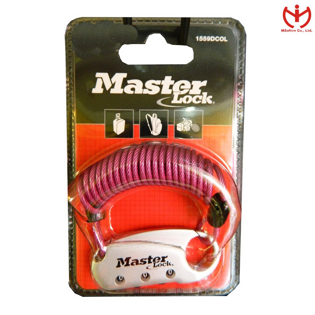 [HCM Speed ] Master Lock Cable Number Lock 1559 EURDCOL - ล ็ อคกระเป ๋ าเดินทาง - MSOFT