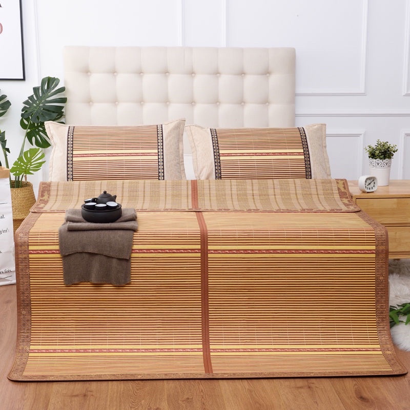 เสื่อไม้ผ่ปูนอน Natural Bamboo Mat เพื่อสุขภาพ เสื่อไม้ไผ่ 5ฟุต ปูพื้น สีธรรมชาติ ลดอาการปวดหลัง พับ