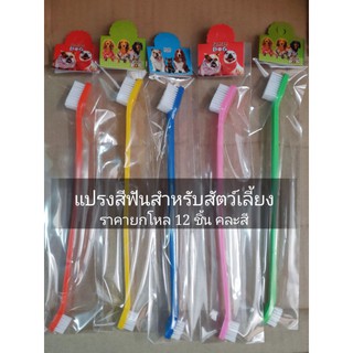 Toothbrush แปรงสีฟันสุนัข แปรงสีฟันสัตว์ ขายส่ง ราคายกโหล