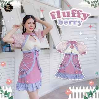 BLT BRAND การันตีเสื้อผ้าแบรนด์แท้ มินิเดรสสีชมพู Size S FLUFFY BERRY