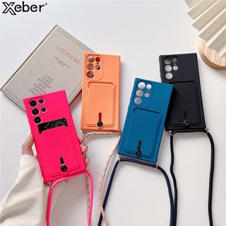 เคสโทรศัพท์มือถือ ซิลิโคน พร้อมสายคล้อง ช่องใส่บัตร สําหรับ Xiaomi Poco X3 X3 Pro M3 10T 10T Pro 11 Lite 11 11i Redmi Note 10 9s 9 Pro Max 9C 9T