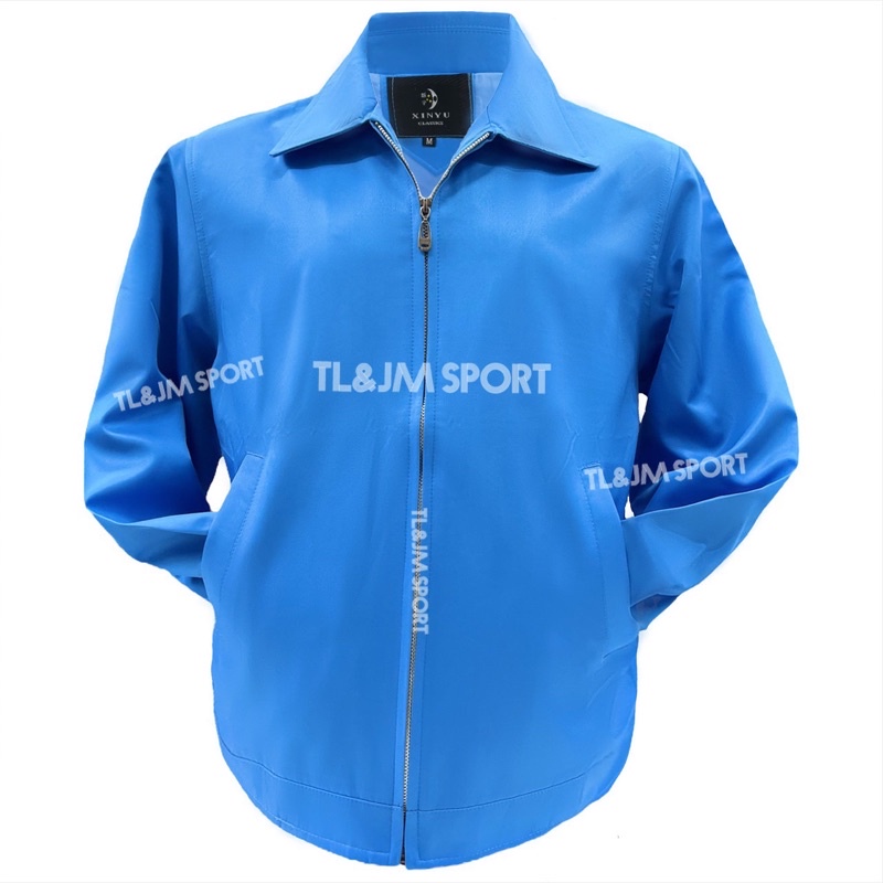 เสื้อแจ็คเก็ตคอปกสีฟ้า เสื้อแจ็คเก็ตสีฟ้า เสื้อคลุมสีฟ้า สีฟ้า