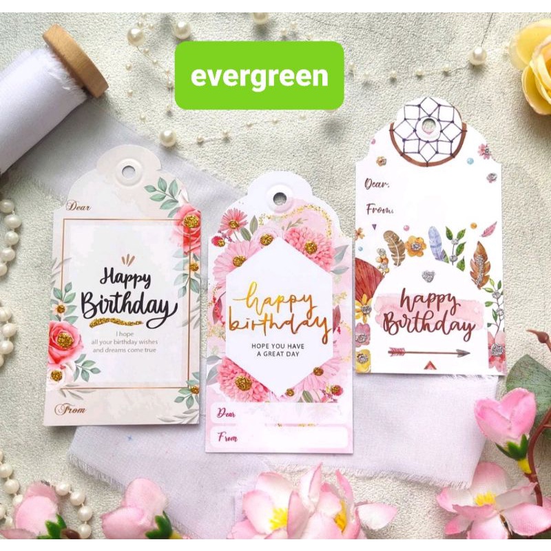 การ์ดวันเกิด HANGTAG วันเกิดการ์ดวันเกิดวันเกิดวันเกิด | HBD Hangtag GREETING CARD