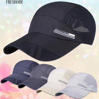 แฟชั่นผู้ชายของ Freshone ฤดูร้อน Outdoor Running หมวกเบสบอลกีฬาหมวกตาข่าย Peaked Cap