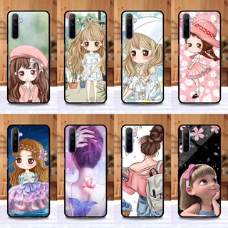 เคส Realme 6 pro ลายการ์ตูนผู้หญิง ขอบนิ่มหลังแข็ง เคสมือถือ เคสโทรศัพท์ Case เคส TPU ขอบนิ่มหลังแข็ง ไม่ขูดตัวเครื่อง