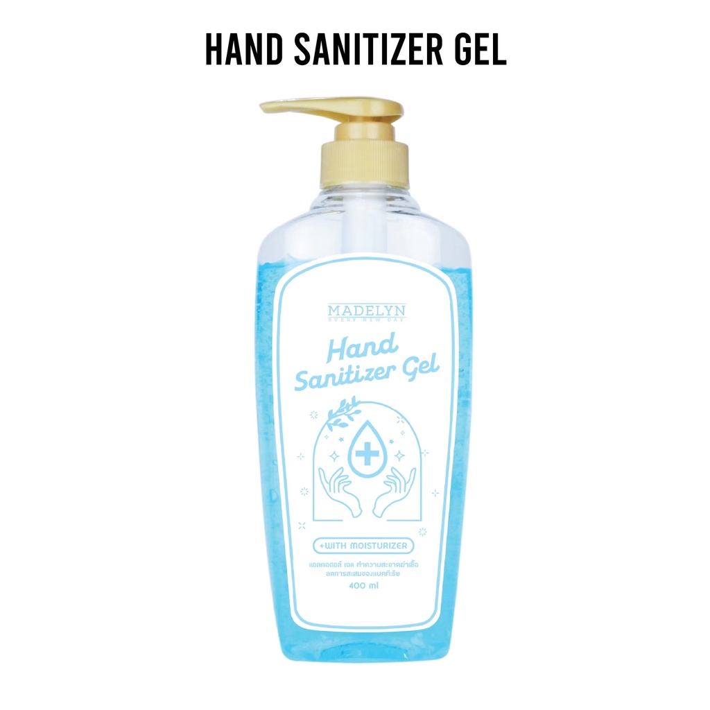 Madelyn Hand Gel 400 ml. เจลล้างมือแอลกอฮอล์ 70% แพคเกจใหม่ หอมสะอาด