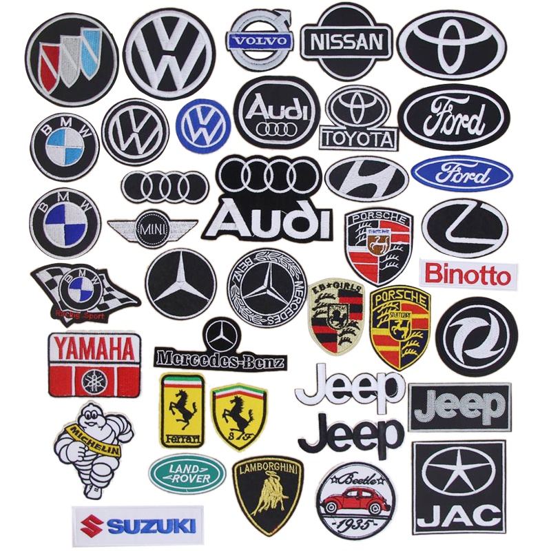 โลโก้รถ Lamborghini Jeep Land Rover Mercedes-Benz BMW Audi Michelin ปักผ้าสติกเกอร์เสื้อผ้า Badge Armband กางเกง Patch Decals พร้อมกาวสามารถรีดได้สามารถ Hand-Sewn diy วัสดุเคสโทรศัพท์ตกแต่ง
