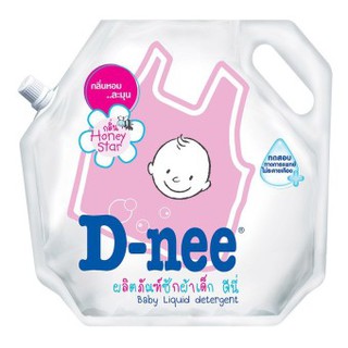 D-nee น้ำยาซักผ้าเด็ก ชนิดเติม ขนาด 1800 มล. แพ็ค 3 (สีชมพู)