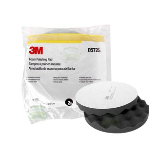 3M 5725 โฟมขัดละเอียดสีดำขนาด8นิ้ว หลังสักหลาด(บรรจุ2แผ่น) PN 05725