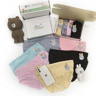 กางเกงในสตรี SizeM-xL4 10ตัว ลายการ์ตูน คละลาย-สี ใส่สบาย ABN Random Cartoons Panties Underwear