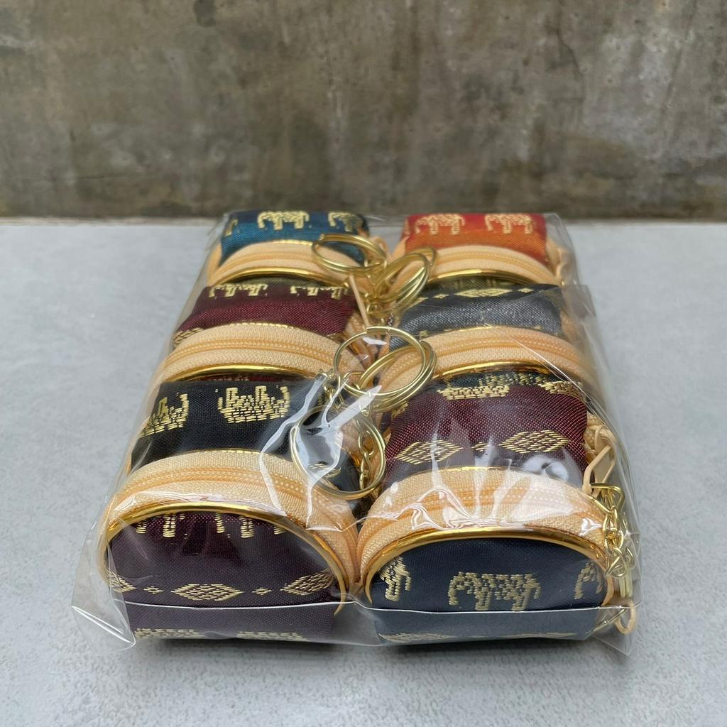 กระเป๋าสตางค์ ใส่เหรียญ จิ๋ว (ยกแพ็ค) น่ารัก มีพวงกุญแจ ของฝาก ที่ระลึก ของชำร่วย ของขวัญ ลายไทย สินค้าพร้อมส่ง - รูปที่ 6