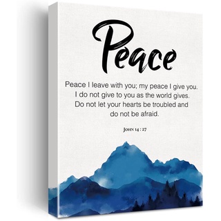 ภาพจิตรกรรมบนผ้าใบ ไร้กรอบ ลาย John 14:27 Peace I Leave with You สีน้ํา สําหรับตกแต่งผนังบ้าน