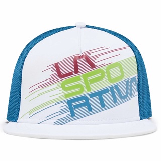 LA SPORTIVA TRUCKER HAT STRIPE EVO WHITE/SPACE BLUE - หมวกวิ่ง