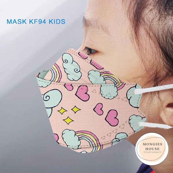 หน้ากากอนามัยเด็ก เกาหลี KF94 แมสเด็ก กรอง4ชั้น ช่องหายใจกว้าง ซองละ10ชิ้น ป้องกันฝุ่นและไวรัส