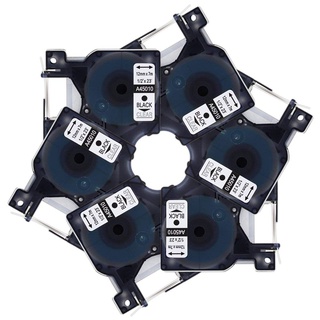 6pcs Compatible DYMO D1 Label Tape 12mm 45010 S0720500 Black on Clear for Dymo LabelManager Printer PnP 220P Ribbon 7M