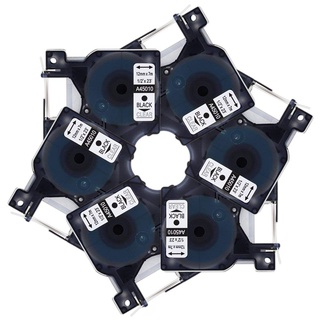 6pcs Compatible DYMO D1 Label Tape 12mm 45010 S0720500 Black on Clear for Dymo LabelManager Printer PnP 220P Ribbon 7M