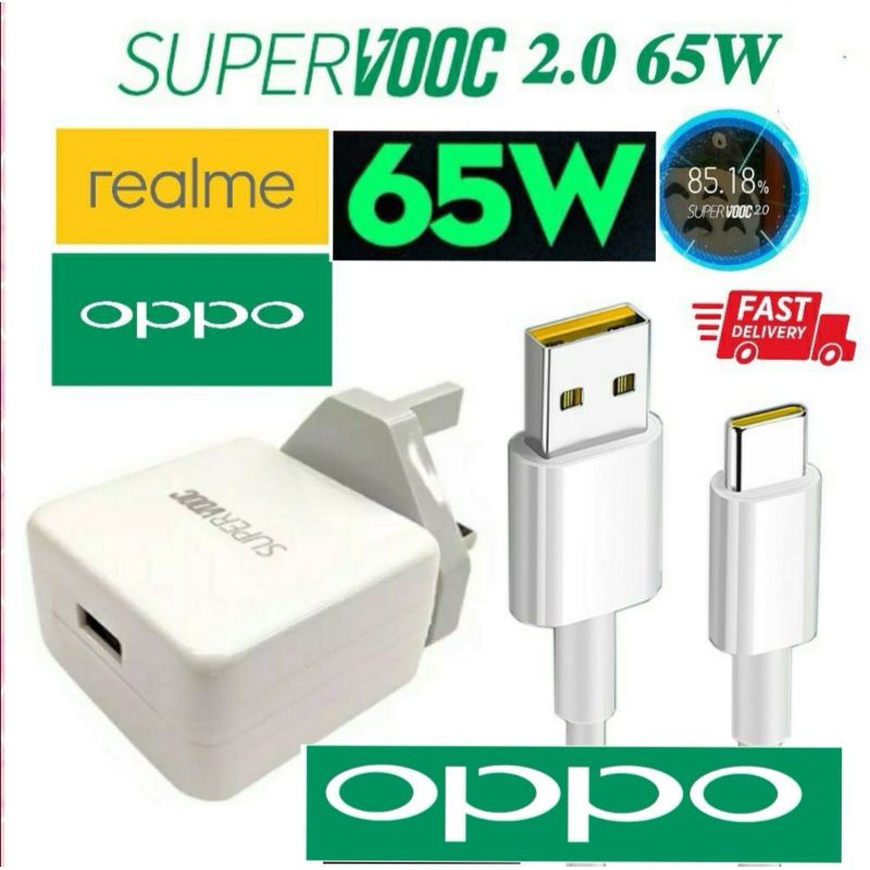 Oppo RENO A95 Realme 65W super vooc charger for reno 4pro Realme X50 Pro 5G / X50 Pro Player / Realme X2 Pro / RX17Pro