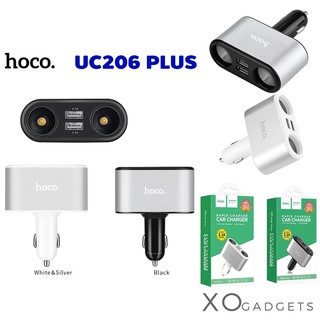 Hoco UC206 Plus Car Charger 3.1A ที่ขยายช่องจุดบุหรี่ 2 ช่อง พร้อม USB 2 port UC206+ UC206PLUS ชาร์จรถ ชาร์ทรถ Carcharge