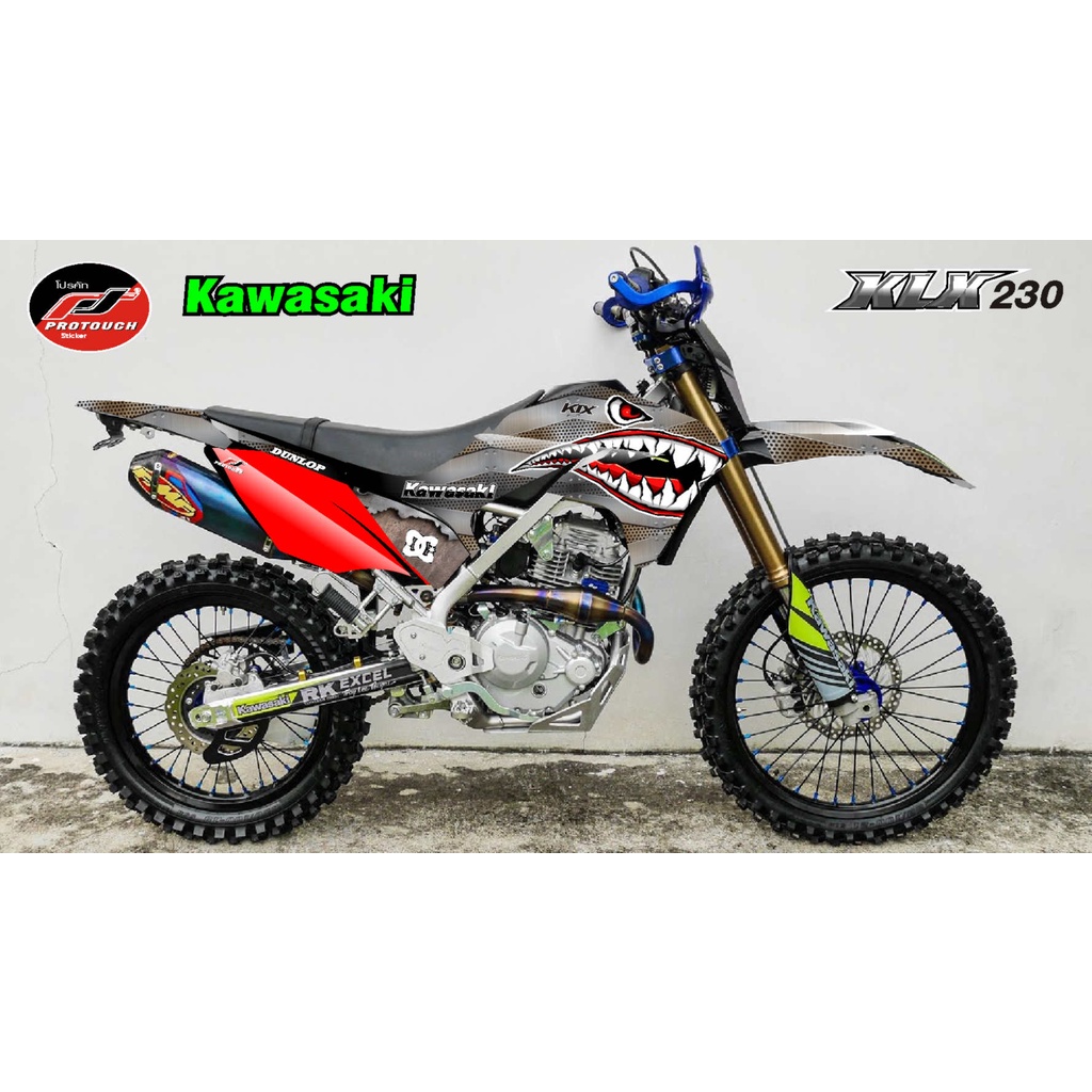 สติ๊กเกอร์วิบาก KLX 230 สติ๊กเกอร์ PVC ทนแดด กันฝน  รับประกันสี 3 ปี สติ๊กเกอร์เเบบพิเศษลอกแล้วไม่ทิ