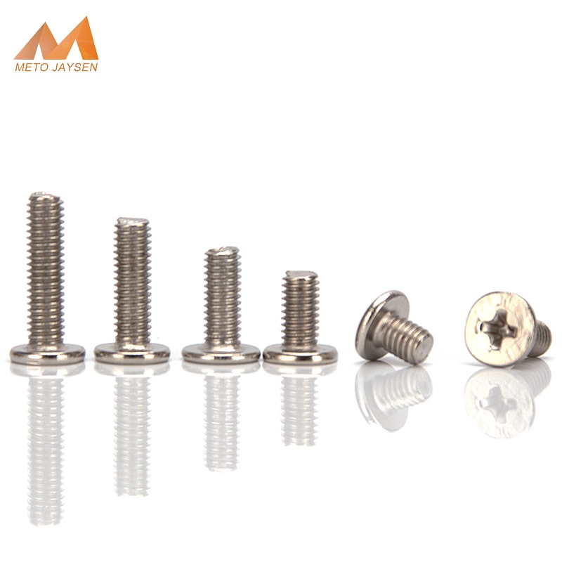 สกรูหัวแฉกแบน M2 M2.5 M3 M4 สกรูขนาดเล็ก Bolts Solid Fasteners ความยาว 3 มม.-16 มม.