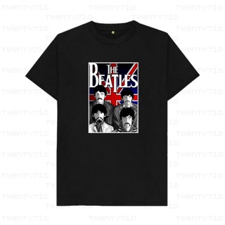 ราคาต่ำสุด!!เสื้อยืด พิมพ์ลายวง The BEATLES 30s Combed Catton พรีเมี่ยมS-3XL