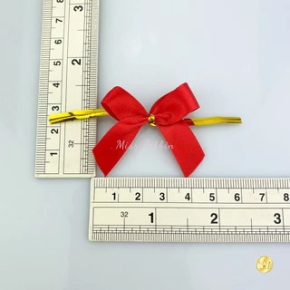 Missribbinโบว์จิ๋วมัดลวด 12มิล 100ชิ้น (ผ้าต่วน) (1/2) ขายส่ง ราคาดีที่สุด - Made in Thailand