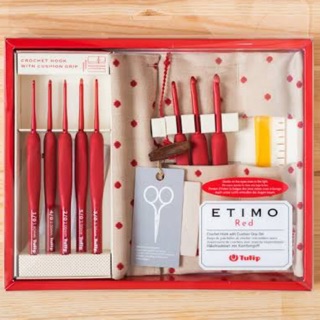 Tulip Etimo Red set ชุดเข็มโคร์เชต์ ญี่ปุ่นแท้ 🇯🇵h