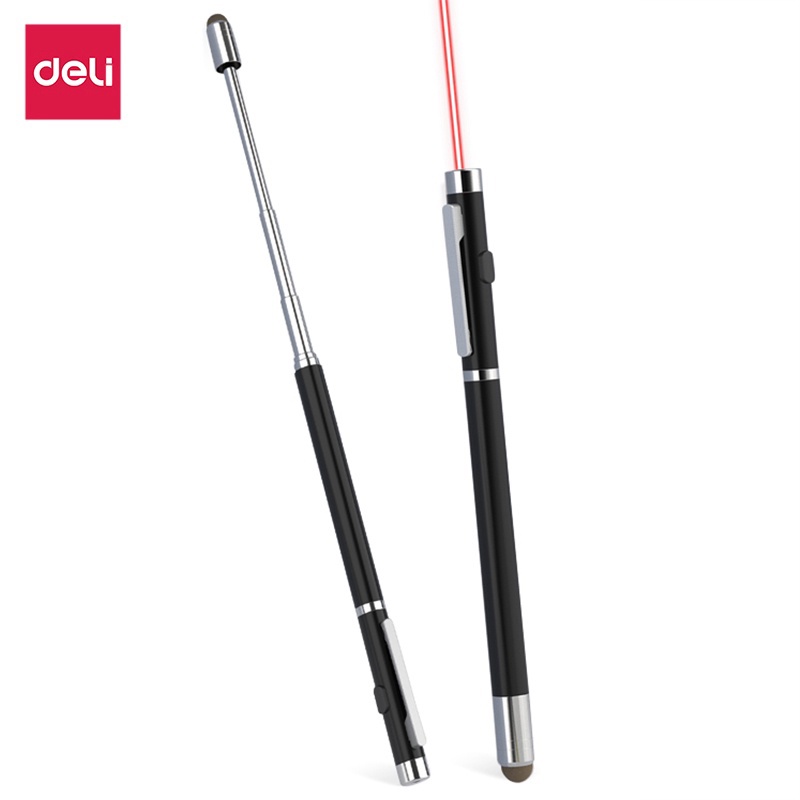 Deli เลเซอร์แมว เลเซอร์พอยเตอร์ พ้อยเตอร์ เลเซอร์ สำหรับการชี้/นำเสนองาน PPT อุปกรณ์สำนักงาน Laser P