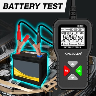 เครื่องมือทดสอบแบตเตอรี่ KINGBOLEN BM550 6V 12V 24V เครื่องมือวิเคราะห์ยานยนต์ 100-2000 CCA Tester 2Ah-220Ah