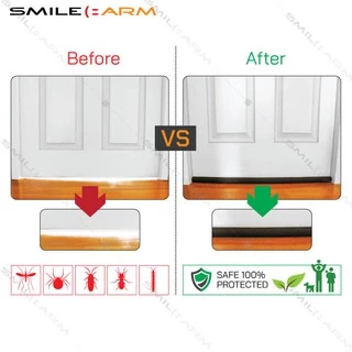 [เซ็ท 3 แถม 1!!] SmileArm® ที่กั้นประตู แบบสอด Standard คิ้วกันแมลง กันฝุ่น กันเสียง ใช้ได้กับประตูบานเปิด-ปิดทั่วไป