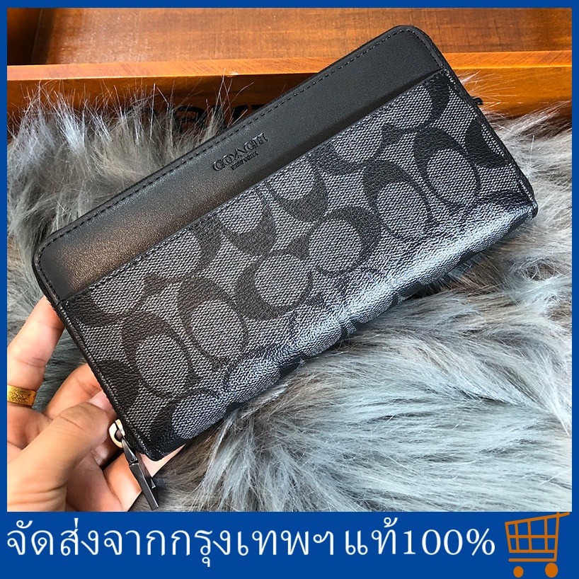 กระเป๋านักเรียนญี่ปุ่น กระเป๋าสตางค์ใบยาวlyn 🔥Spot🔥(จัดส่งด่วน) COACH/กระเป๋าสตางค์ผู้ชาย/กระเป๋าสตางค์แบบยาว/Hot Sale