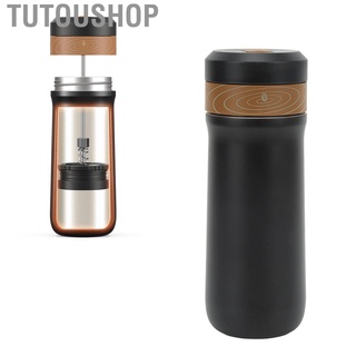 Tutoushop Travel French Press Coffee Maker Portable Pot Thermal Insulation for Commute