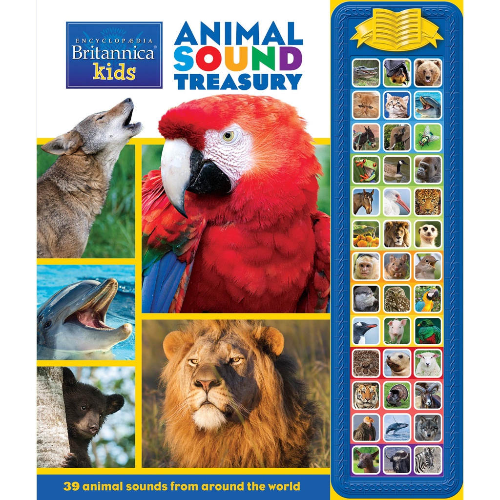 Animal Sound Treasury Encyclopedia Britannica หนังสือเด็ก นิทาน สารานุกรม สัตว์ กดมีเสียง ภาษาอังกฤษ