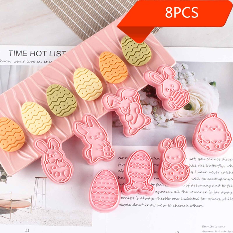 MOON 8 ชิ้น Easter Biscuit Cookie Cutter Cake Chocolate Clay Baking Craft Biscuit